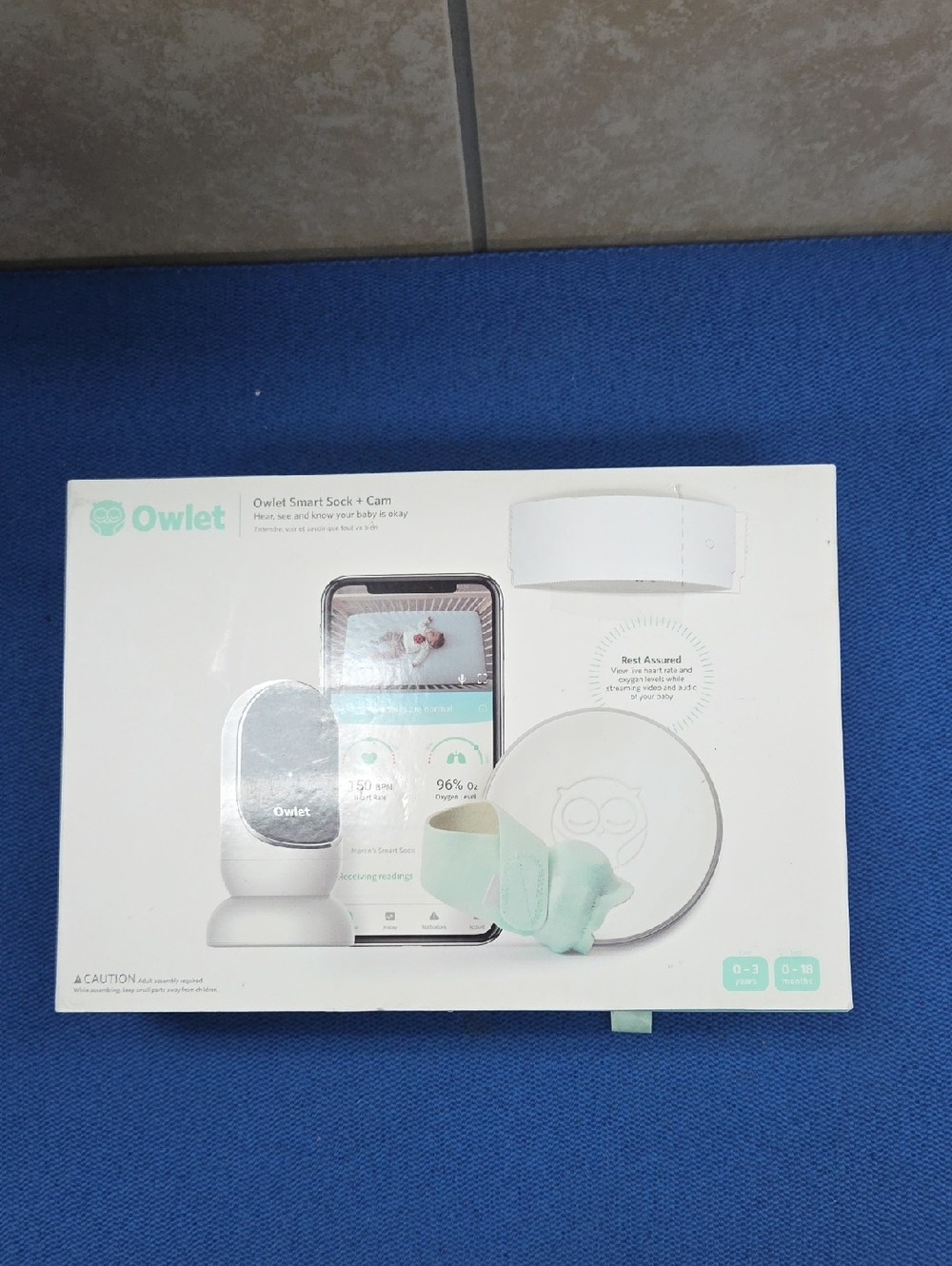 Owlet Smart Sock + Cam Baby Monitor Set in Mint